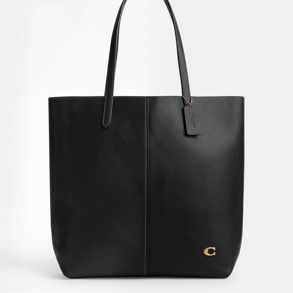Coach Handbags - COACH Nomad North Tote CN318 Black Double Face Leather Brass Large Shoulder Bag